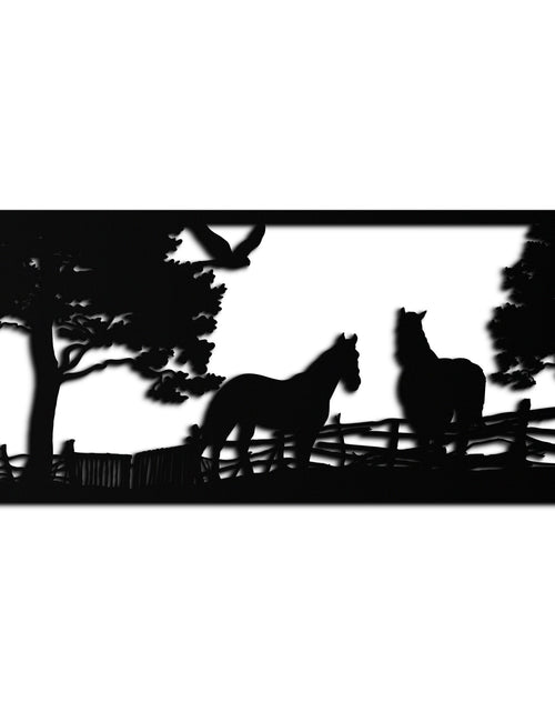 Load image into Gallery viewer, Rustic Horse Farm Metal Wall Art - Steel Wall Decor for Home and Barn - KAF036
