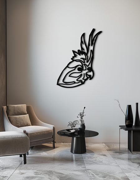 Horoz Metal Duvar Sanatı - Modern Çiftlik Evi Çelik Dekoru - KAF037