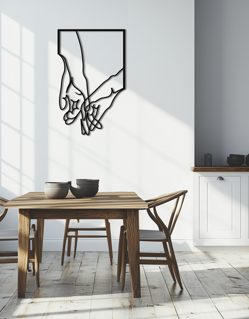 Load image into Gallery viewer, Romantic Hands Metal Wall Art - Minimalist Steel Wall Decor for Home &amp; Bedroom - KAF039
