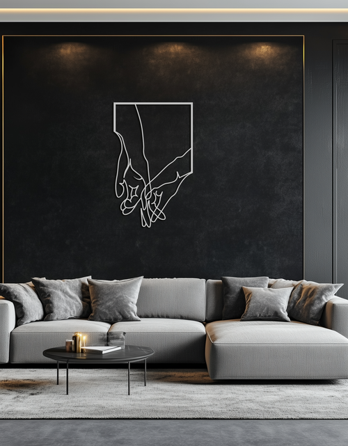 Load image into Gallery viewer, Romantic Hands Metal Wall Art - Minimalist Steel Wall Decor for Home &amp; Bedroom - KAF039
