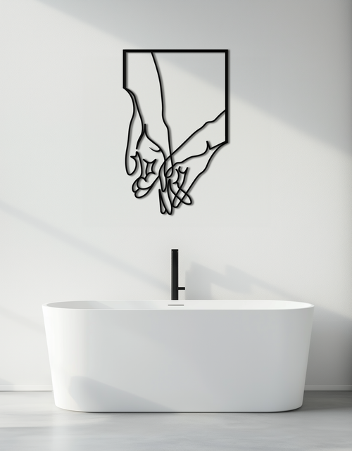 Load image into Gallery viewer, Romantic Hands Metal Wall Art - Minimalist Steel Wall Decor for Home &amp; Bedroom - KAF039
