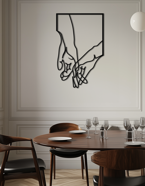 Load image into Gallery viewer, Romantic Hands Metal Wall Art - Minimalist Steel Wall Decor for Home &amp; Bedroom - KAF039

