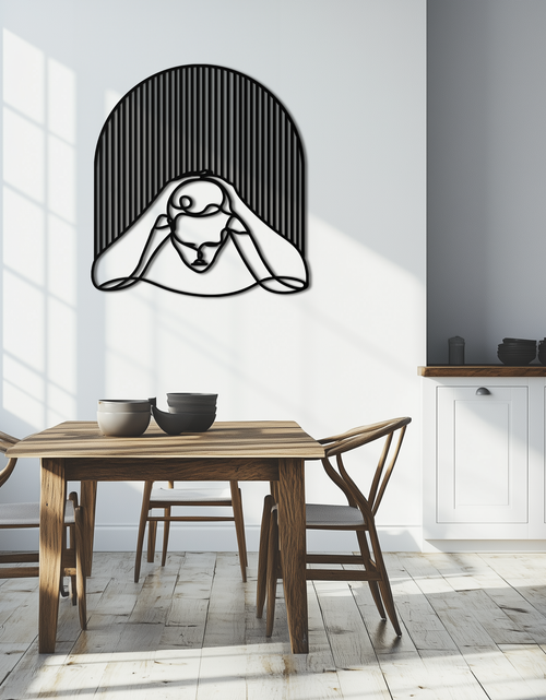 Load image into Gallery viewer, Minimalist Line Art Woman Metal Wall Art - Modern Steel Wall Decor - KAF045
