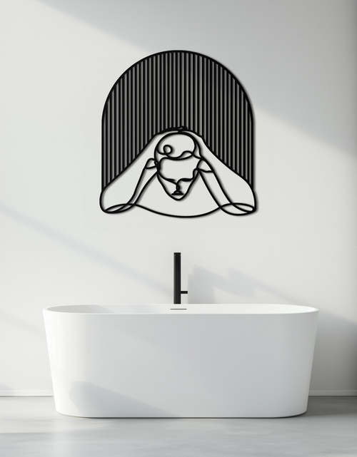 Load image into Gallery viewer, Minimalist Line Art Woman Metal Wall Art - Modern Steel Wall Decor - KAF045

