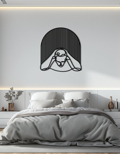 Load image into Gallery viewer, Minimalist Line Art Woman Metal Wall Art - Modern Steel Wall Decor - KAF045
