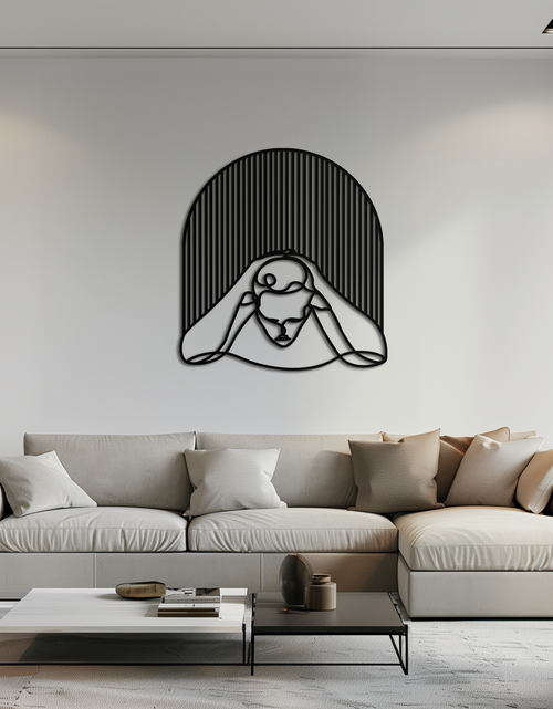 Load image into Gallery viewer, Minimalist Line Art Woman Metal Wall Art - Modern Steel Wall Decor - KAF045

