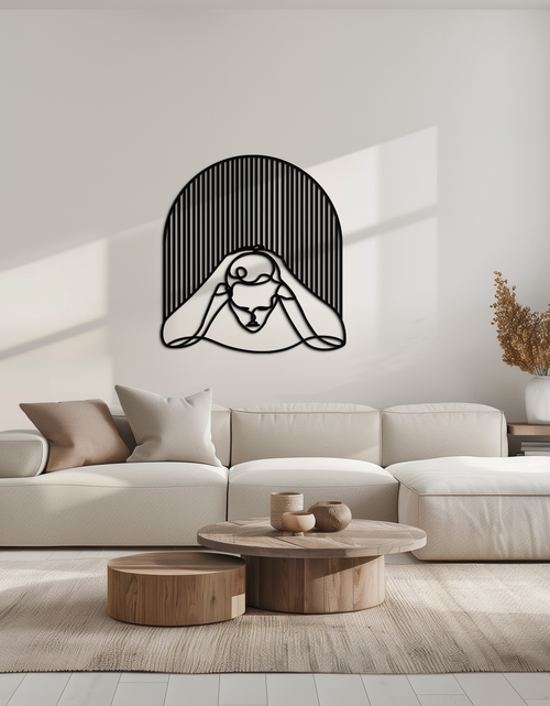 Load image into Gallery viewer, Minimalist Line Art Woman Metal Wall Art - Modern Steel Wall Decor - KAF045
