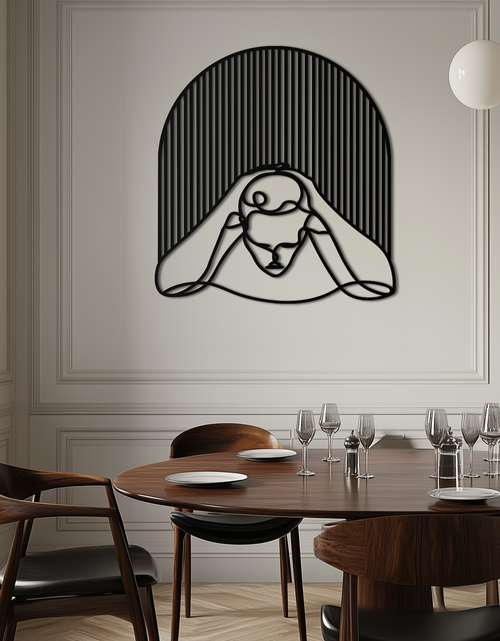 Load image into Gallery viewer, Minimalist Line Art Woman Metal Wall Art - Modern Steel Wall Decor - KAF045
