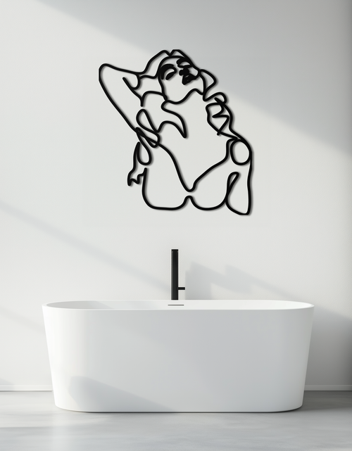 Load image into Gallery viewer, Minimalist Woman Metal Wall Art - Steel Wall Decor for Home and Office - KAF046
