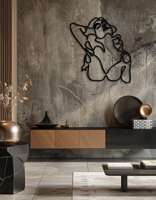 Load image into Gallery viewer, Minimalist Woman Metal Wall Art - Steel Wall Decor for Home and Office - KAF046
