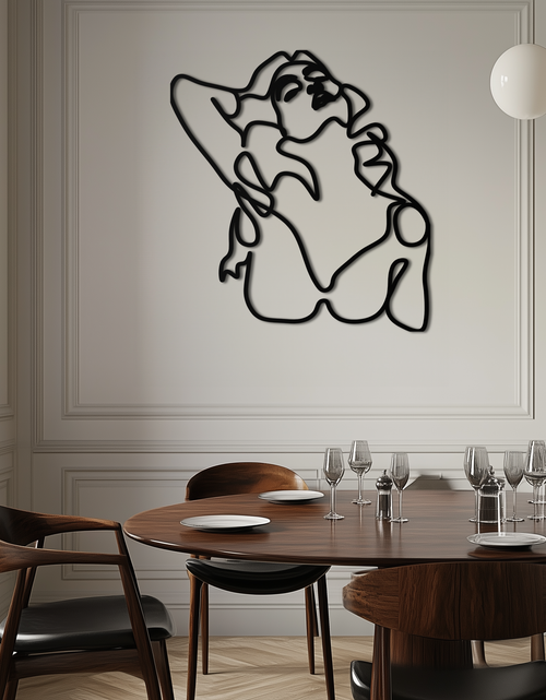 Load image into Gallery viewer, Minimalist Woman Metal Wall Art - Steel Wall Decor for Home and Office - KAF046
