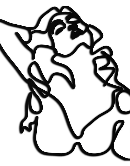 Load image into Gallery viewer, Minimalist Woman Metal Wall Art - Steel Wall Decor for Home and Office - KAF046
