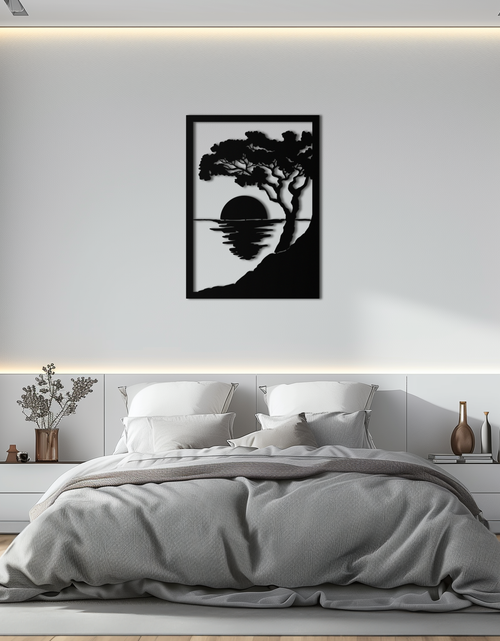 Load image into Gallery viewer, Sunset Tree Metal Wall Art - Nature-Inspired Steel Wall Decor - KAF047
