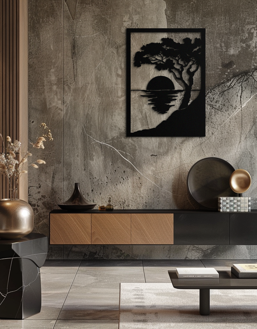Load image into Gallery viewer, Sunset Tree Metal Wall Art - Nature-Inspired Steel Wall Decor - KAF047
