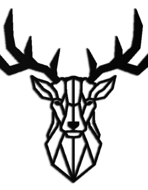 Load image into Gallery viewer, Geometric Deer Head Metal Wall Art - Modern Steel Decor - KAF048
