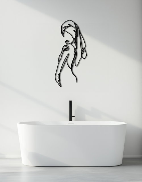 Load image into Gallery viewer, Elegant Bride Metal Wall Art - Minimalist Steel Wall Decor for Modern Spaces - KAF050
