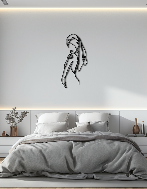 Load image into Gallery viewer, Elegant Bride Metal Wall Art - Minimalist Steel Wall Decor for Modern Spaces - KAF050
