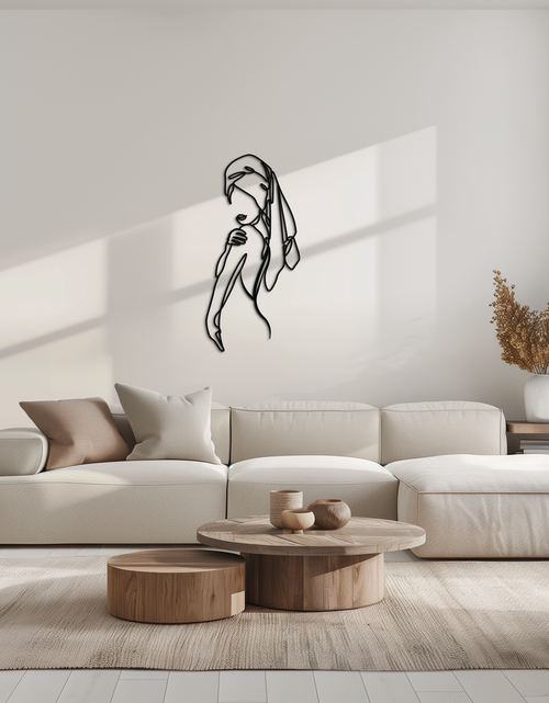 Load image into Gallery viewer, Elegant Bride Metal Wall Art - Minimalist Steel Wall Decor for Modern Spaces - KAF050
