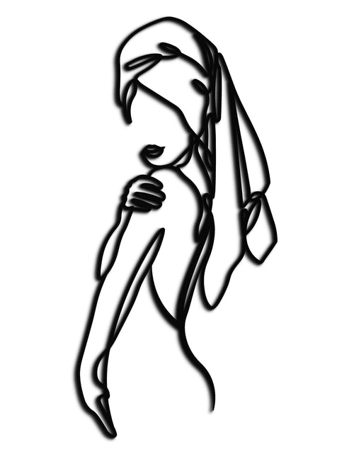 Load image into Gallery viewer, Elegant Bride Metal Wall Art - Minimalist Steel Wall Decor for Modern Spaces - KAF050
