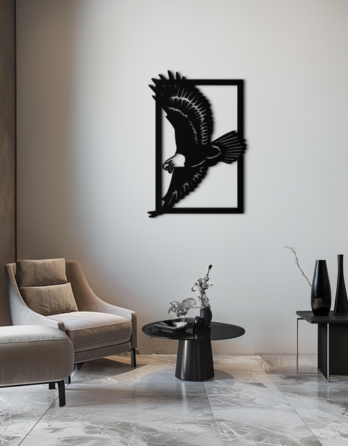 Resmi Galeri görüntüleyicisine yükleyin, Majestic Eagle Metal Duvar Sanatı - Ev ve Ofis için Çelik Duvar Dekoru - KAF055
