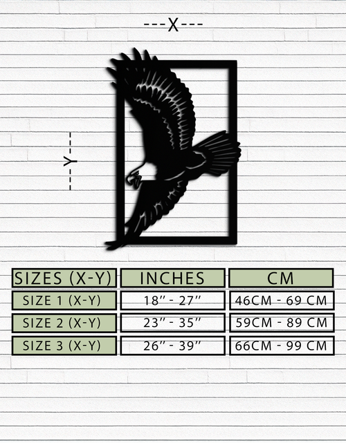 Resmi Galeri görüntüleyicisine yükleyin, Majestic Eagle Metal Duvar Sanatı - Ev ve Ofis için Çelik Duvar Dekoru - KAF055
