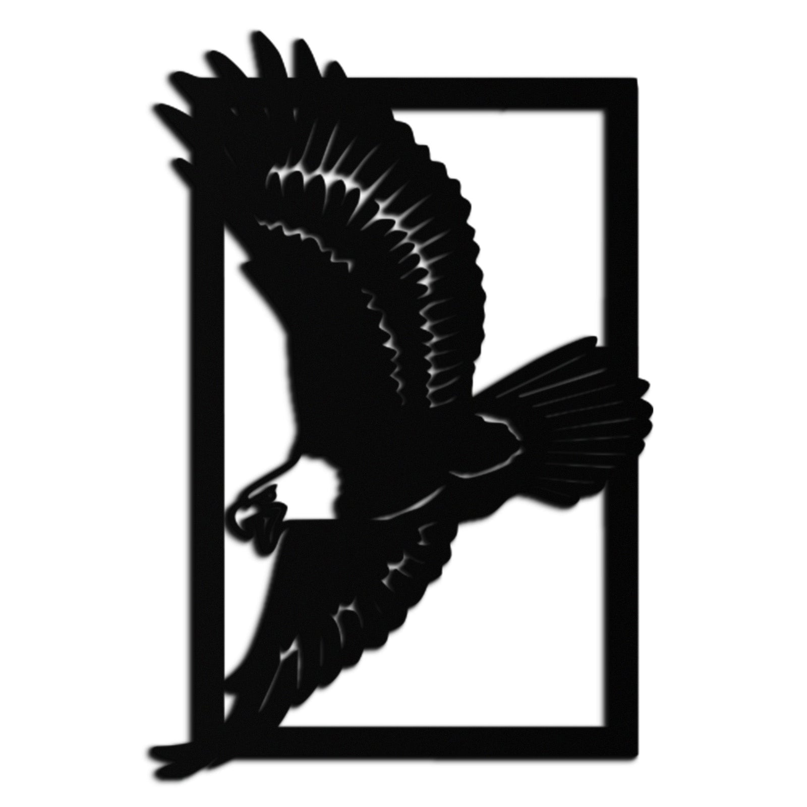 Majestic Eagle Metal Duvar Sanatı - Ev ve Ofis için Çelik Duvar Dekoru - KAF055