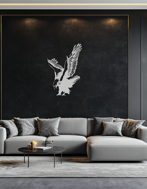 Resmi Galeri görüntüleyicisine yükleyin, Majestic Eagle Metal Duvar Sanatı - Güçlü Çelik Kuş Silüeti - KAF059
