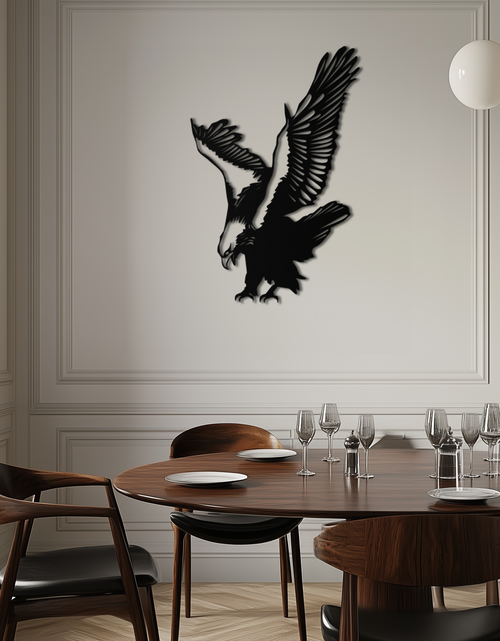 Resmi Galeri görüntüleyicisine yükleyin, Majestic Eagle Metal Duvar Sanatı - Güçlü Çelik Kuş Silüeti - KAF059
