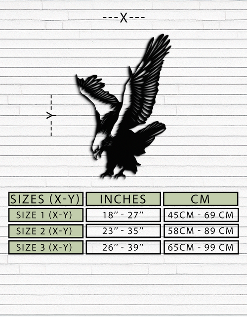 Resmi Galeri görüntüleyicisine yükleyin, Majestic Eagle Metal Duvar Sanatı - Güçlü Çelik Kuş Silüeti - KAF059
