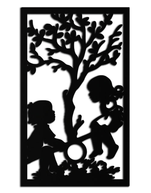 Load image into Gallery viewer, Playful Childhood Metal Wall Art - Nostalgic Minimalist Steel Decor - KAF060
