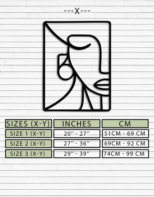 Load image into Gallery viewer, Abstract Face Metal Wall Art - Modern Minimalist Steel Decor - KAF063
