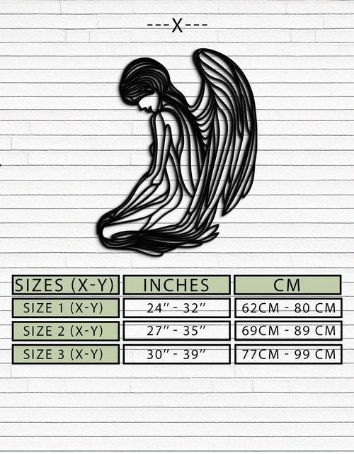 Load image into Gallery viewer, Ethereal Angel Metal Wall Art - Elegant and Serene Decorative Piece - KAF067
