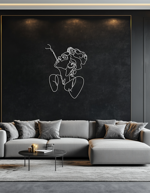 Load image into Gallery viewer, Abstract Feminine Line Art Metal Wall Decor - Minimalist Modern Design - KAF072
