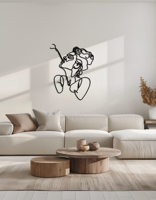 Load image into Gallery viewer, Abstract Feminine Line Art Metal Wall Decor - Minimalist Modern Design - KAF072
