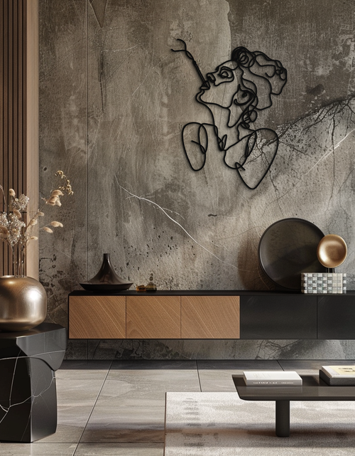 Load image into Gallery viewer, Abstract Feminine Line Art Metal Wall Decor - Minimalist Modern Design - KAF072
