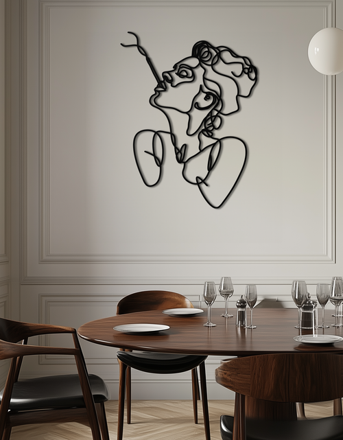 Load image into Gallery viewer, Abstract Feminine Line Art Metal Wall Decor - Minimalist Modern Design - KAF072
