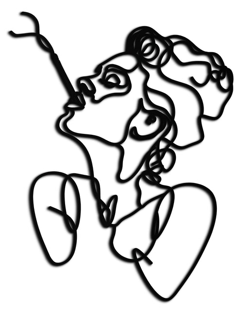 Load image into Gallery viewer, Abstract Feminine Line Art Metal Wall Decor - Minimalist Modern Design - KAF072
