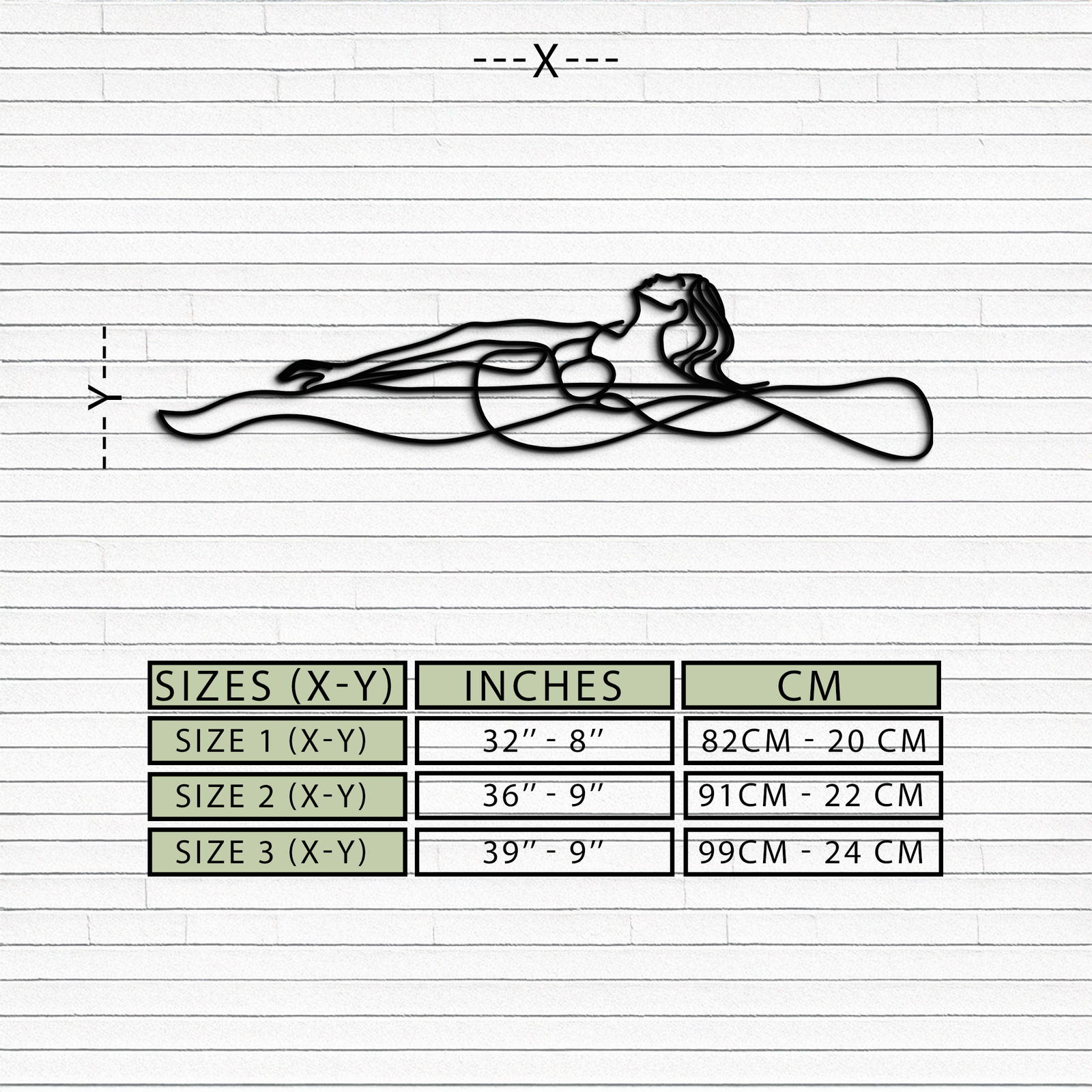 Reclining Woman Metal Wall Art - Minimalist Line Art Decor - KAF079