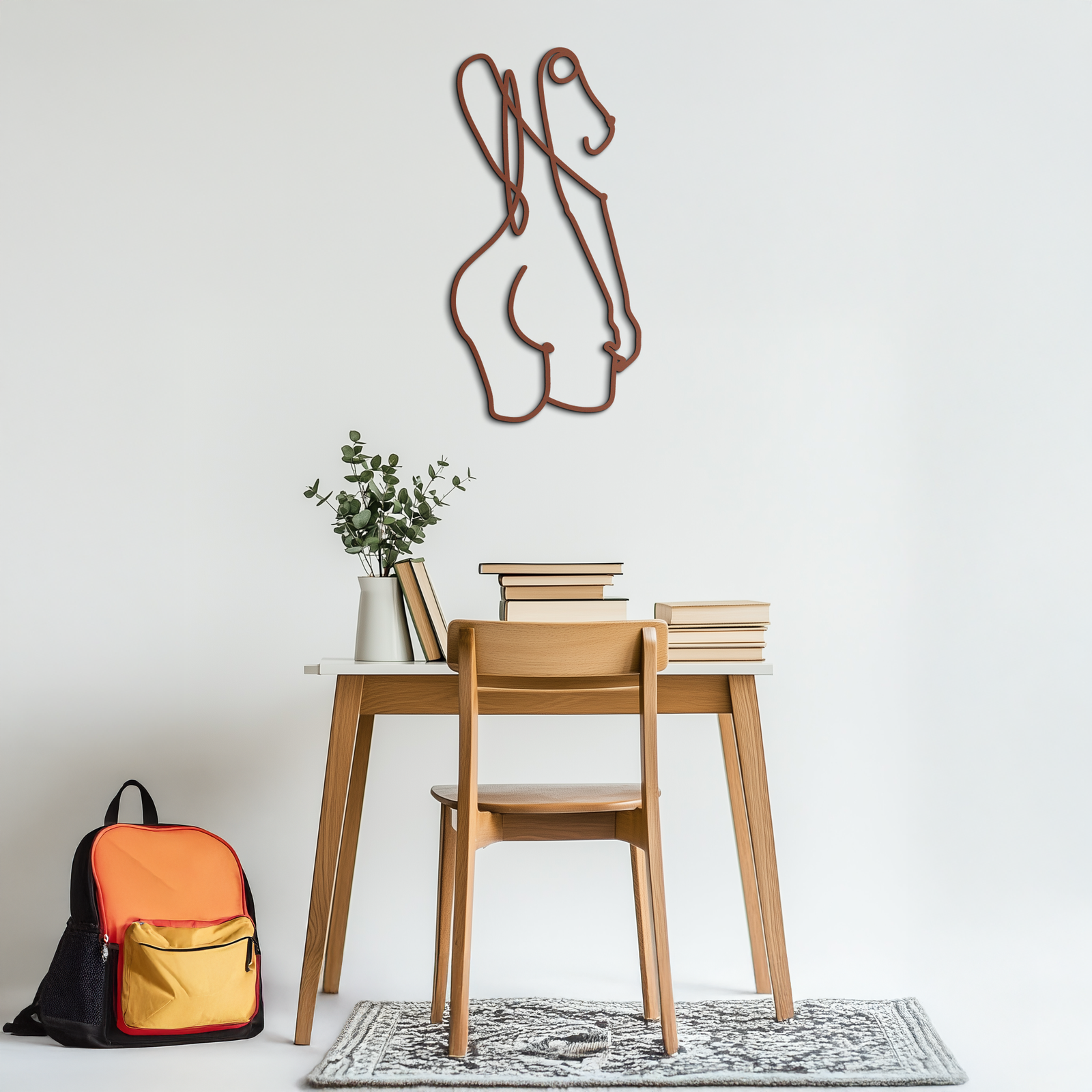 Abstract Female Line Art Metal Wall Decor - KAF082