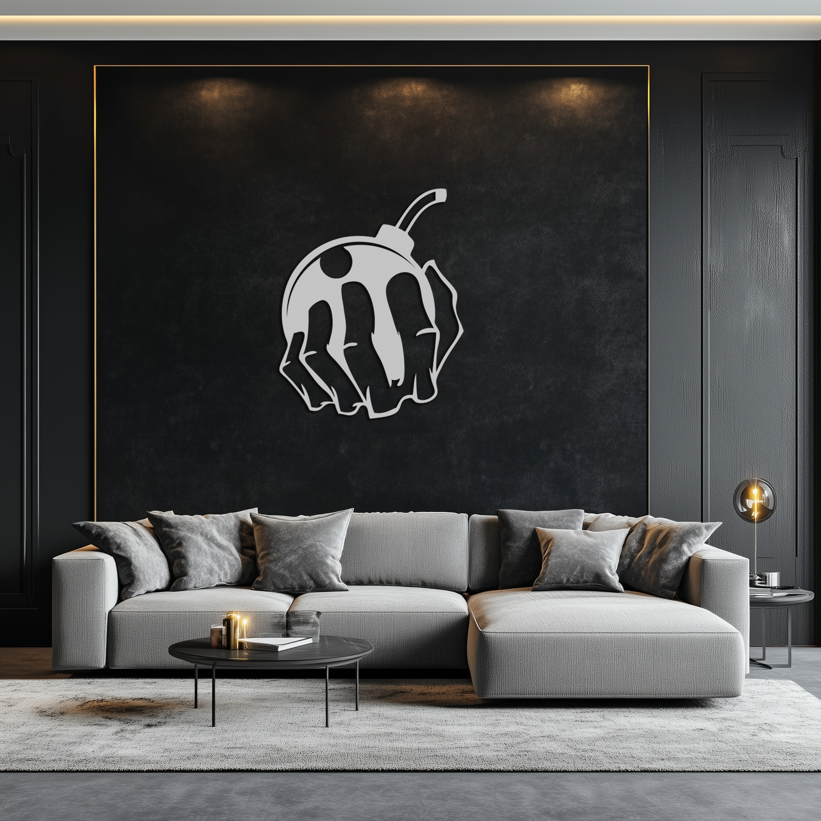 Bomb Hand Metal Wall Art - Edgy Modern Steel Decor - KAF085