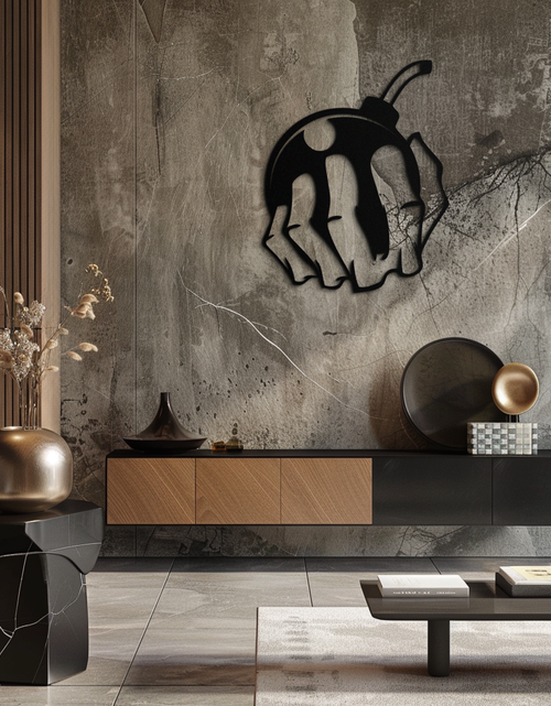Load image into Gallery viewer, Bomb Hand Metal Wall Art - Edgy Modern Steel Decor - KAF085
