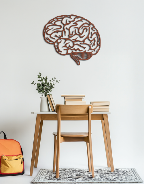 Load image into Gallery viewer, Brain Metal Wall Art - Modern Abstract Steel Wall Decor - KAF086
