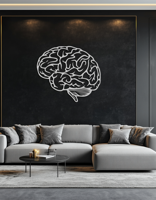 Load image into Gallery viewer, Brain Metal Wall Art - Modern Abstract Steel Wall Decor - KAF086
