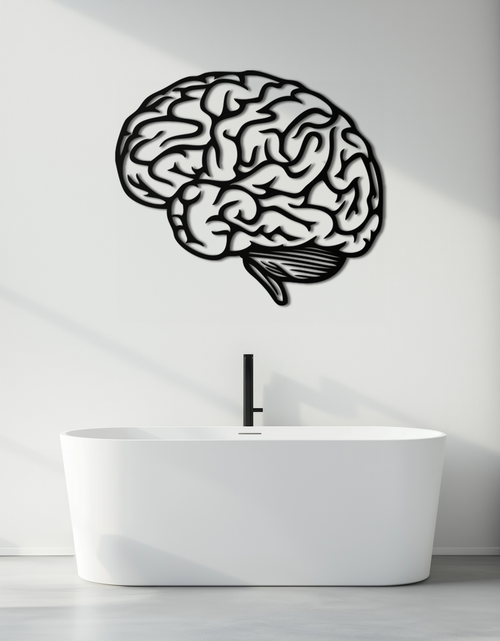 Load image into Gallery viewer, Brain Metal Wall Art - Modern Abstract Steel Wall Decor - KAF086
