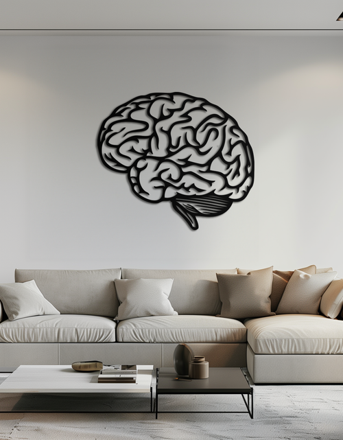 Load image into Gallery viewer, Brain Metal Wall Art - Modern Abstract Steel Wall Decor - KAF086

