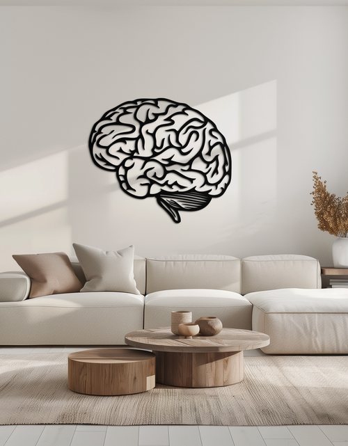 Load image into Gallery viewer, Brain Metal Wall Art - Modern Abstract Steel Wall Decor - KAF086
