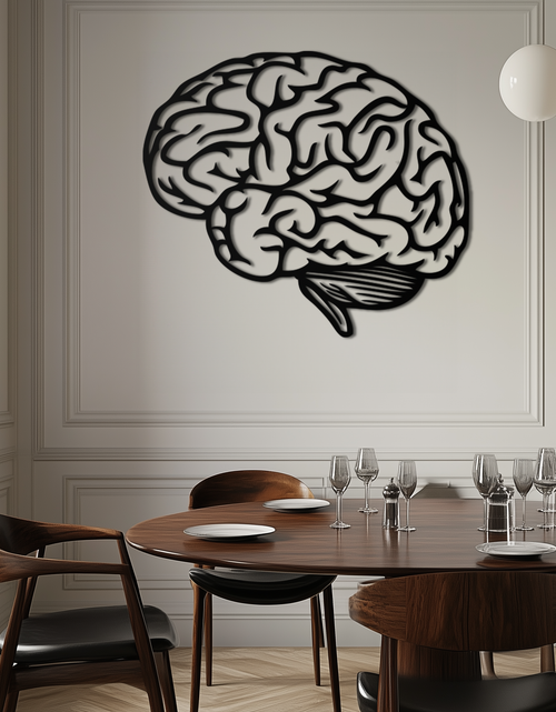Load image into Gallery viewer, Brain Metal Wall Art - Modern Abstract Steel Wall Decor - KAF086
