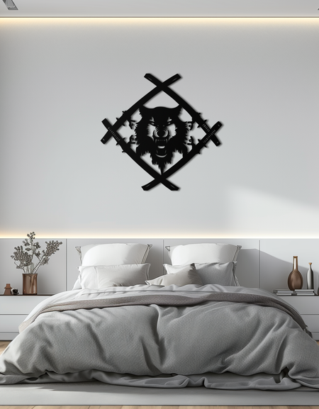 Samuray Kurt Metal Duvar Sanatı - Benzersiz Savaşçı Esintili Çelik Dekor - KAF087