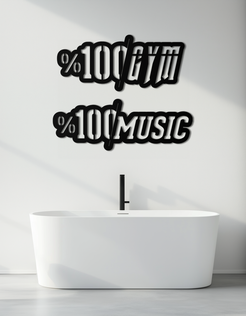Resmi Galeri görüntüleyicisine yükleyin, %100 Spor Salonu ve Müzik Metal Duvar Sanatı - Fitness ve Müzik Tutkunları Dekoru - KAF091
