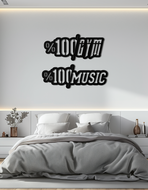 Resmi Galeri görüntüleyicisine yükleyin, %100 Spor Salonu ve Müzik Metal Duvar Sanatı - Fitness ve Müzik Tutkunları Dekoru - KAF091

